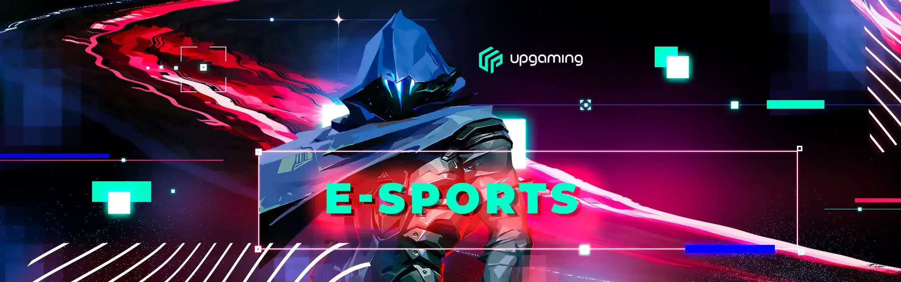 Esports illustration with futuristic character and competitive gaming theme